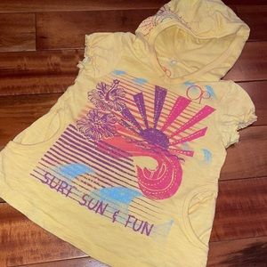 Ocean Pacific Surf Sun & Fun Short Sleeve Hooded Tee Size 3T